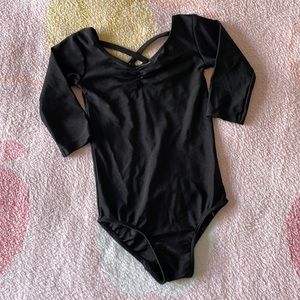 Black gymnastic bodysuit